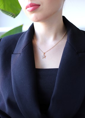 zirkon taşlı yıldız kolye