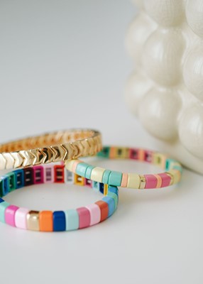 Soft Renkli Oval Seramik Kaplama Bileklik