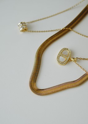 Tırtıklı Kalın İtalyan Zincir Çelik Kolye