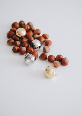 İçi Boş Plaka Top Küpe