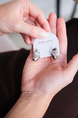 Üçlü Damla Tasarım küpe