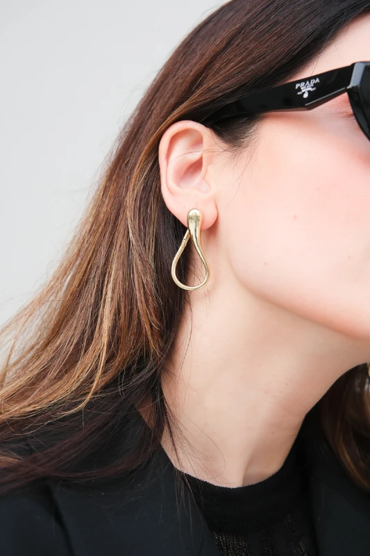 Sarmal Tasarım Gold Küpe