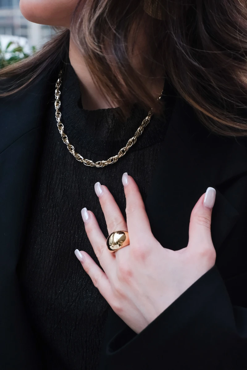 Burgu Tasarım Zincir Kısa Kolye