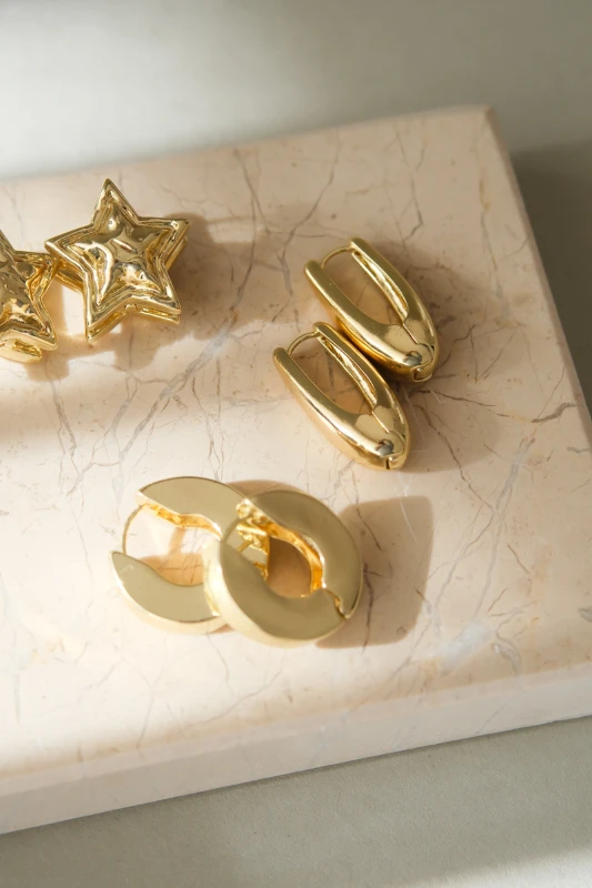 Uzun Damla Tasarım Halka Küpe