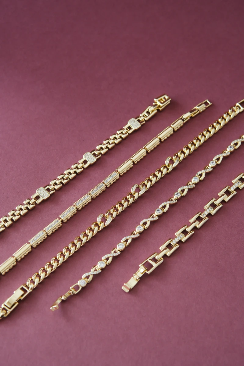 Taşlı Sonsuzluk Tasarım Gold Su Yolu Bileklik