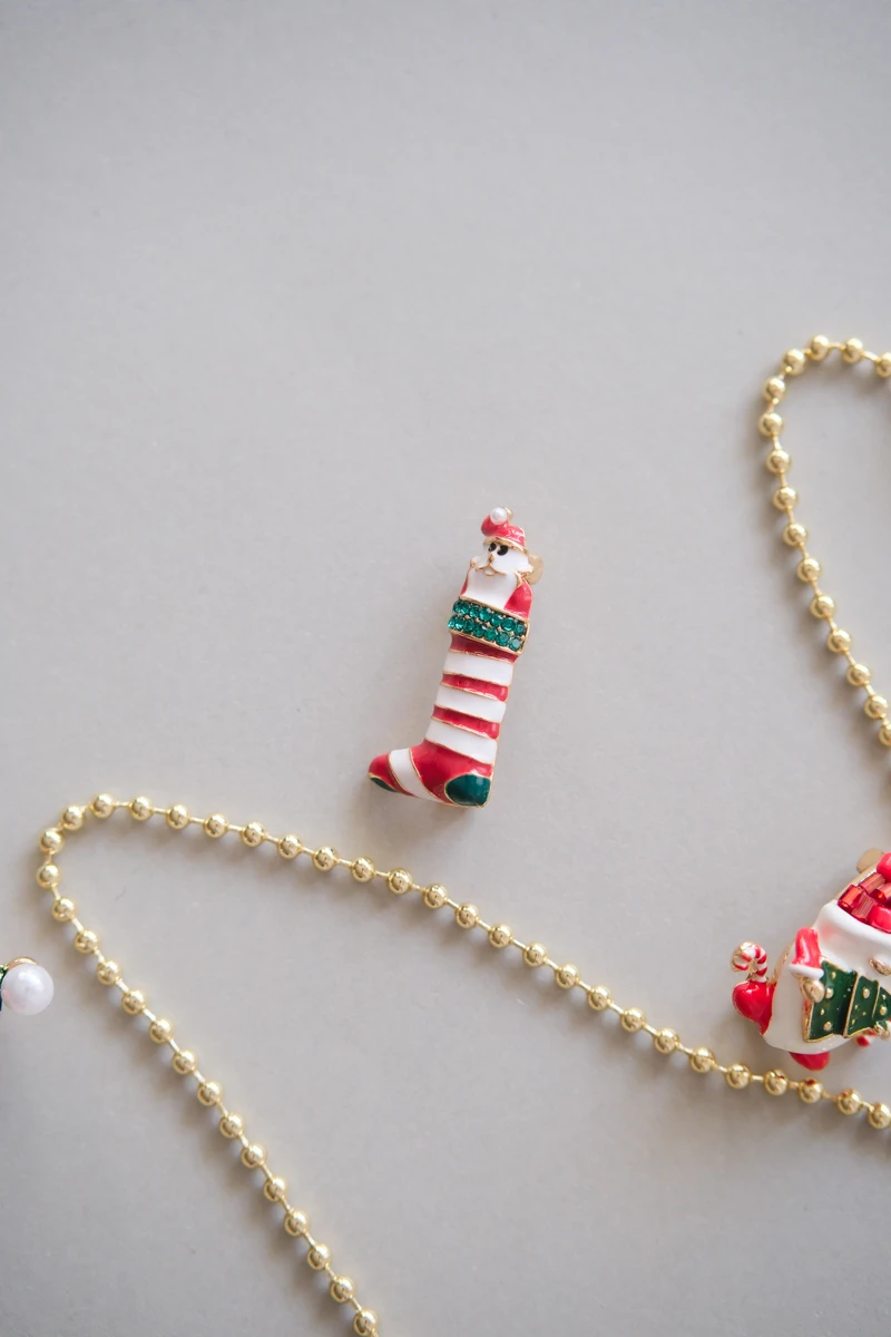 Yılbaşı Temalı Çorap Broş