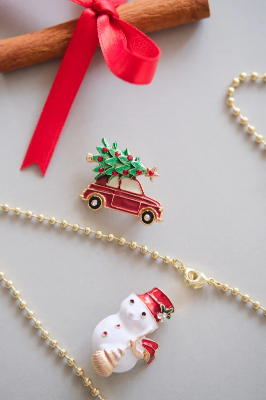 Yılbaşı Temalı Araba Broş