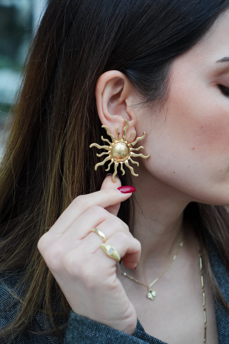 Güneş Tasarım Mat Küpe