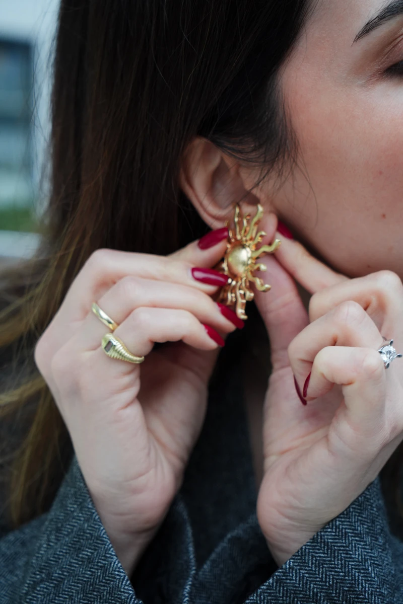 Güneş Tasarım Mat Küpe