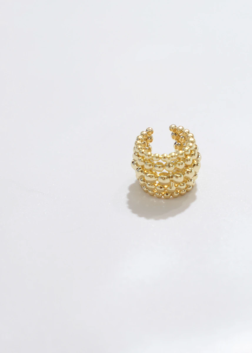 Topçuk Tasarım Gold Kıkırdak Küpe