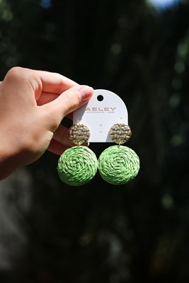 Hasır Tasarım Sallantılı Küpe