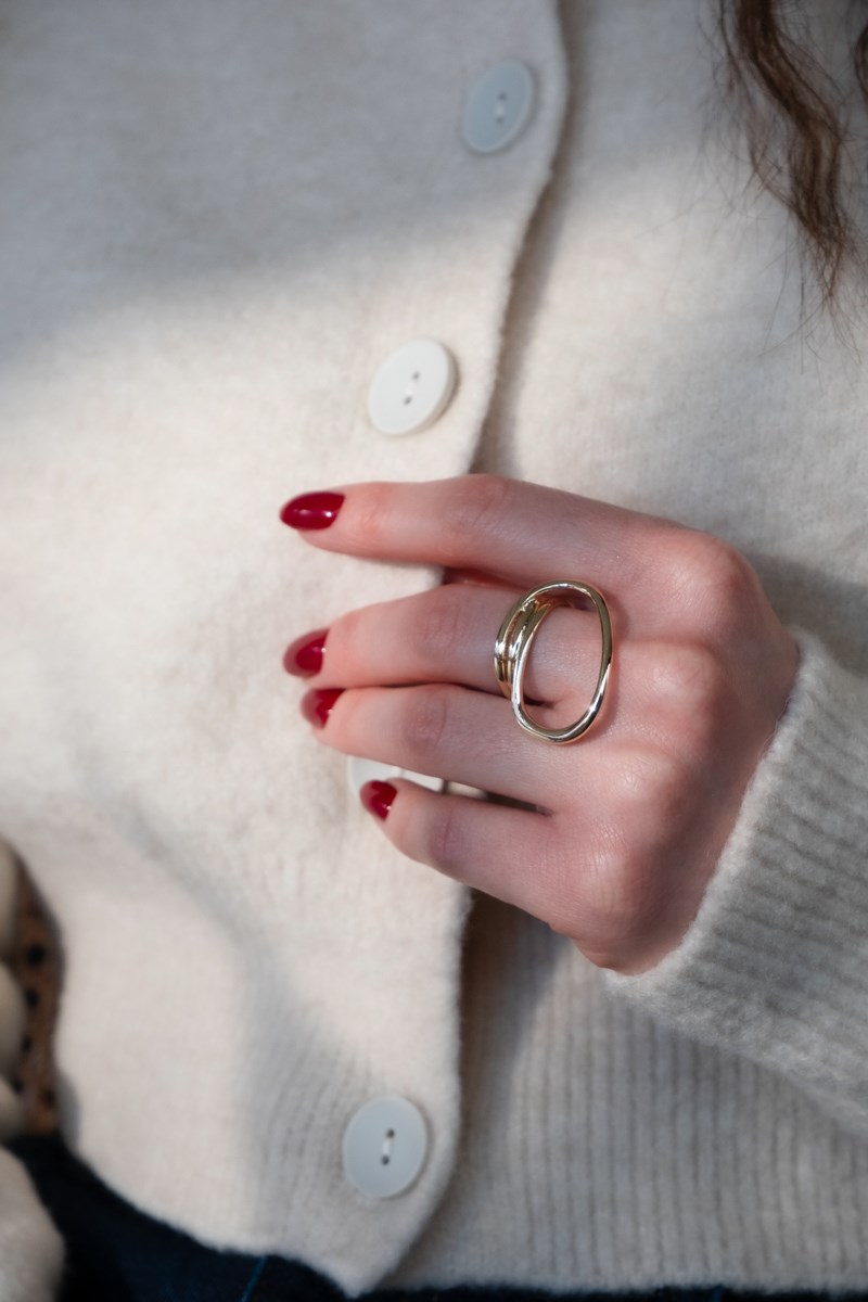 Damla Halka Tasarım Büyük Yüzük