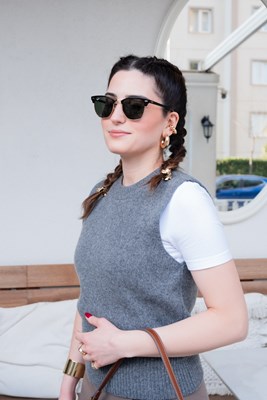 Metal Bombe Oval C Tasarım Küpe