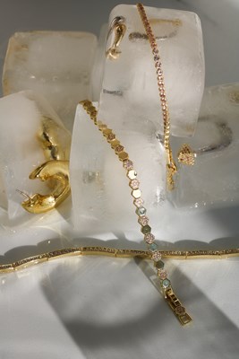 Taşlı Bal Peteği Tasarım Bileklik