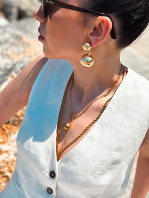 Uzun Kalın Burgu Zincir Çelik Kolye