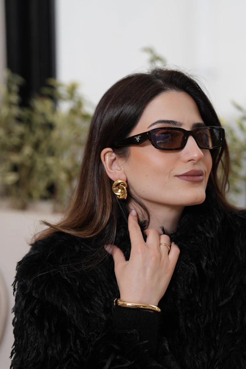 Metal Dalgalı Tasarım Küpe