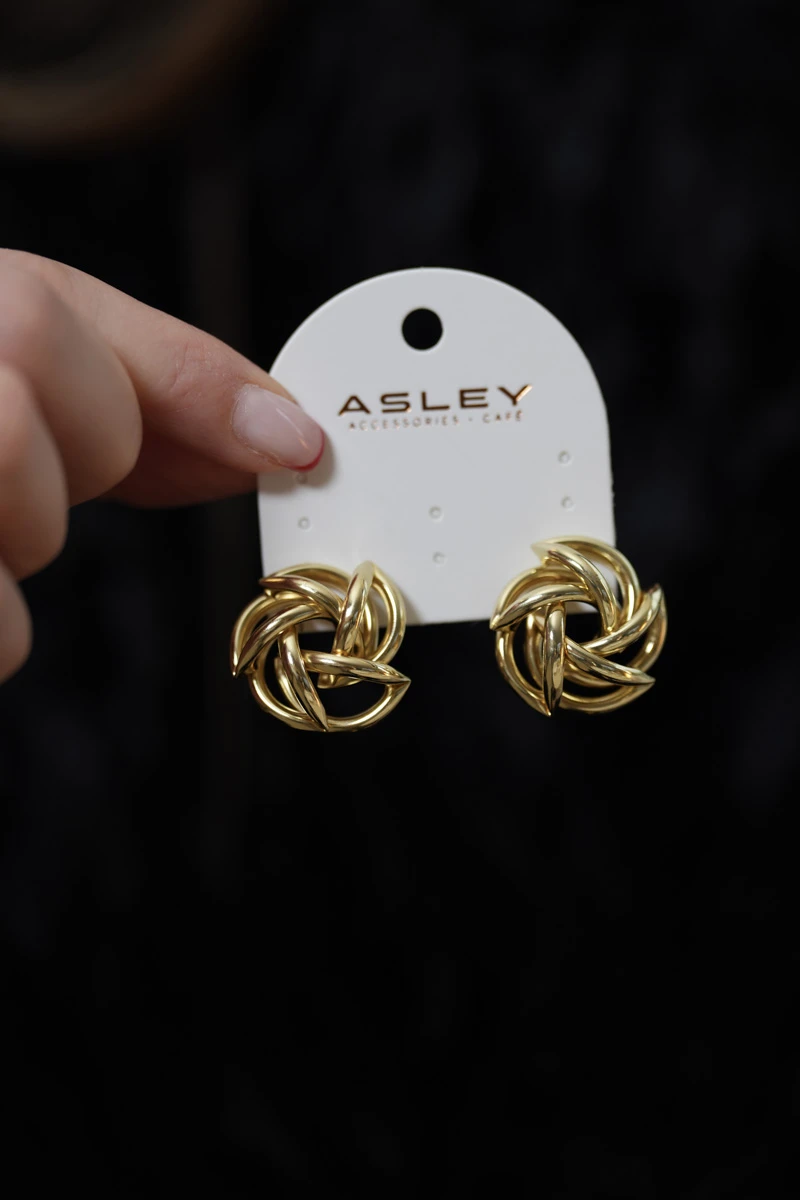 Kelt Düğüm Tasarım Sabit Küpe