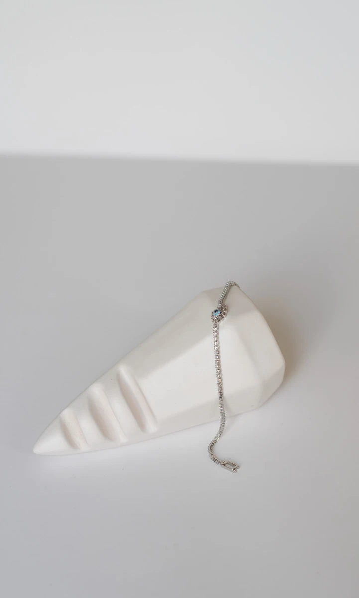 Mavi Taşlı Göz Detaylı Su Yolu Bileklik