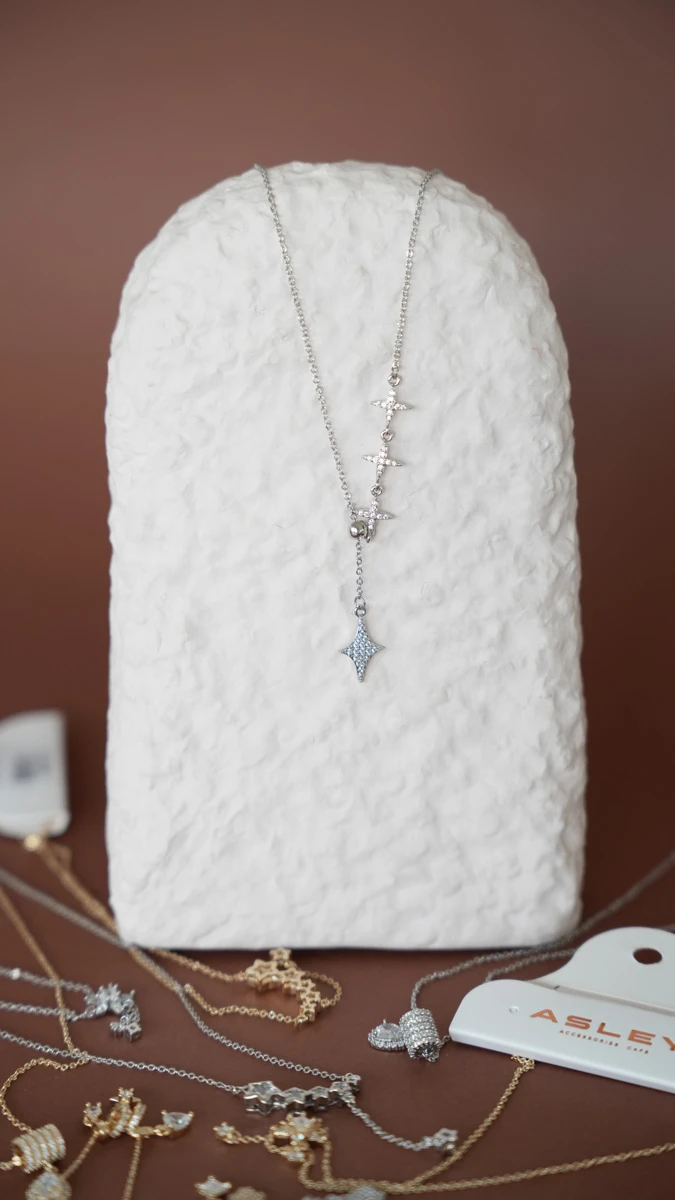 Çoklu Kutup Yıldızı Tasarım İnce Kolye