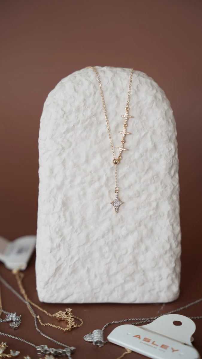 Çoklu Kutup Yıldızı Tasarım İnce Kolye