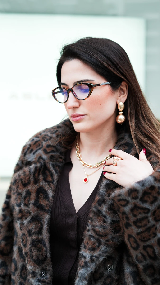 Oval Halka Birleşimli Kalın Kolye