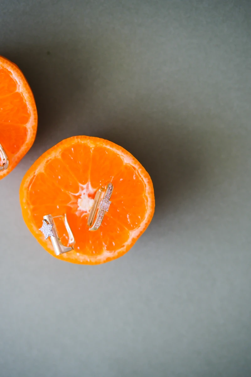 İnce Baget Taş Sıralı Gold Oval Halka Küpe